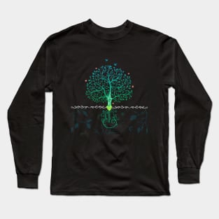 Nature Tree of Life Acoustic Guitar Long Sleeve T-Shirt